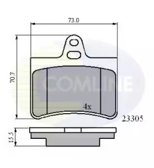 Комплект тормозных колодок COMLINE CBP01122