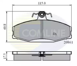 Комплект тормозных колодок COMLINE CBP0928