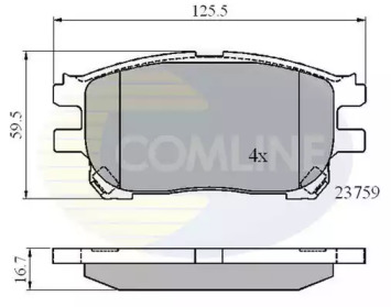 Комплект тормозных колодок COMLINE CBP01139