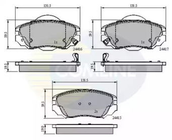 Комплект тормозных колодок COMLINE CBP31679