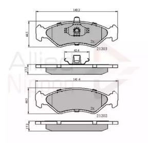 Комплект тормозных колодок COMLINE ADB0876