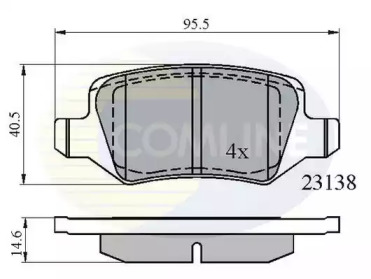 Комплект тормозных колодок COMLINE CBP01149