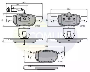 Комплект тормозных колодок COMLINE CBP1479