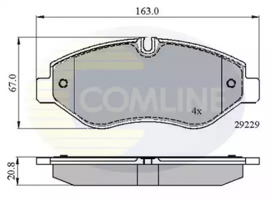 Комплект тормозных колодок COMLINE CBP01616