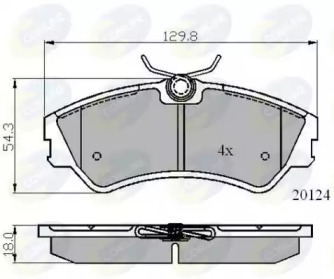 Комплект тормозных колодок COMLINE CBP01073