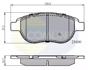 Комплект тормозных колодок COMLINE CBP01038