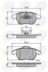 Комплект тормозных колодок COMLINE CBP01224