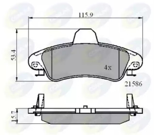 Комплект тормозных колодок COMLINE CBP01235