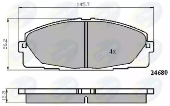 Комплект тормозных колодок COMLINE CBP01706