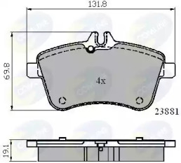 Комплект тормозных колодок COMLINE CBP01723