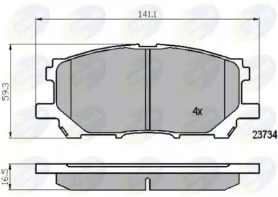 Комплект тормозных колодок COMLINE CBP01750