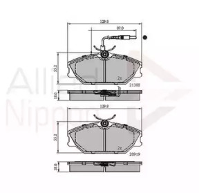 Комплект тормозных колодок COMLINE ADB1526