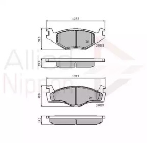 Комплект тормозных колодок COMLINE ADB0149