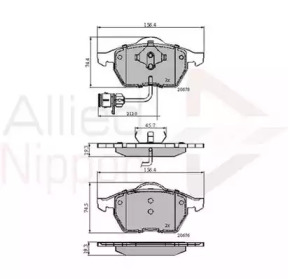 Комплект тормозных колодок COMLINE ADB1715