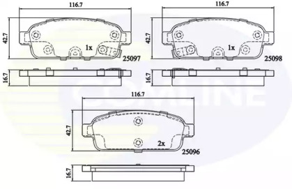 Комплект тормозных колодок COMLINE CBP32024