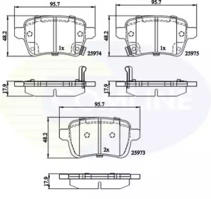 Комплект тормозных колодок COMLINE CBP32299