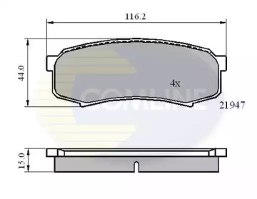 Комплект тормозных колодок COMLINE CBP0404