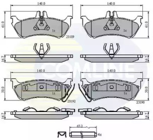 Комплект тормозных колодок COMLINE CBP31148