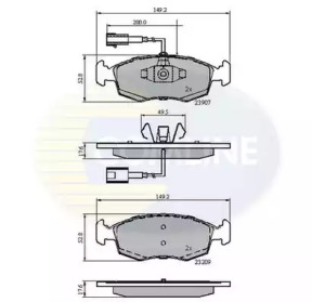 Комплект тормозных колодок COMLINE CBP12044