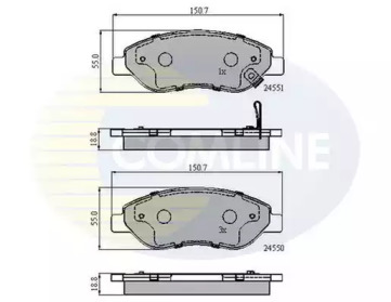 Комплект тормозных колодок COMLINE CBP31638