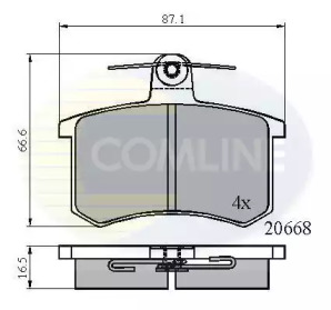 Комплект тормозных колодок COMLINE CBP0558