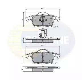 Комплект тормозных колодок COMLINE CBP0729