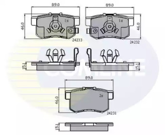 Комплект тормозных колодок COMLINE CBP31736