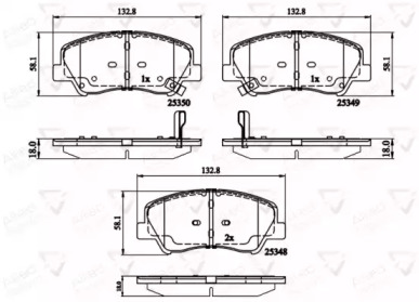 Комплект тормозных колодок COMLINE ADB32040