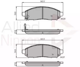 Комплект тормозных колодок COMLINE ADB31520