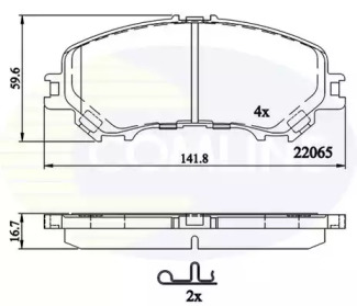 Комплект тормозных колодок COMLINE CBP32304