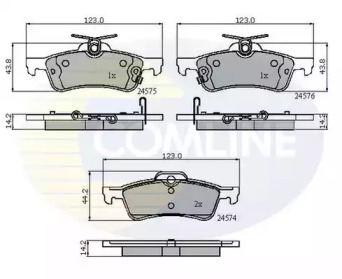 Комплект тормозных колодок COMLINE CBP31657