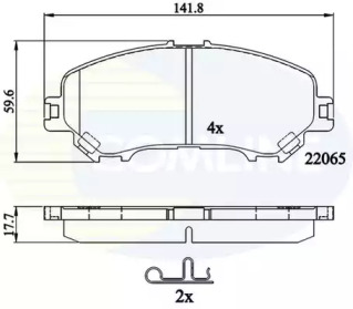 Комплект тормозных колодок COMLINE CBP32278