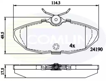 Комплект тормозных колодок COMLINE CBP02289