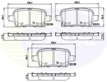 Комплект тормозных колодок COMLINE CBP32307