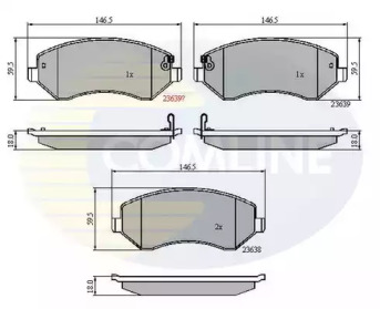 Комплект тормозных колодок COMLINE CBP31162