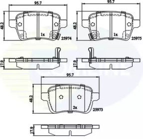 Комплект тормозных колодок COMLINE CBP32279