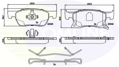 Комплект тормозных колодок COMLINE CBP32306