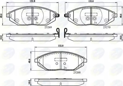 Комплект тормозных колодок COMLINE CBP32150