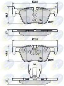 Комплект тормозных колодок COMLINE CBP02131