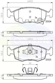 Комплект тормозных колодок COMLINE CBP32104