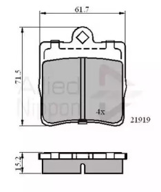 Комплект тормозных колодок COMLINE ADB0454