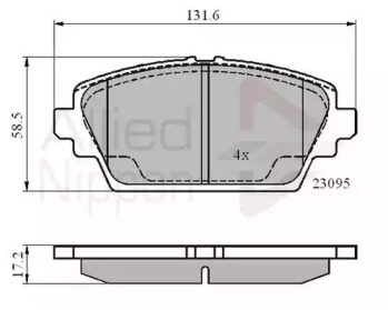 Комплект тормозных колодок COMLINE ADB0802