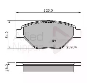 Комплект тормозных колодок COMLINE ADB01159