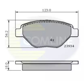 Комплект тормозных колодок COMLINE CBP01159