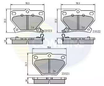 Комплект тормозных колодок COMLINE CBP3841