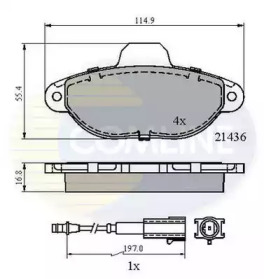 Комплект тормозных колодок COMLINE CBP21602