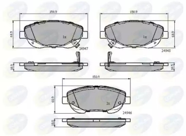 Комплект тормозных колодок COMLINE CBP32119