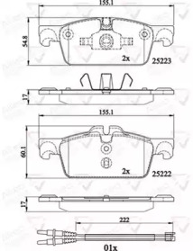 Комплект тормозных колодок COMLINE ADB22195