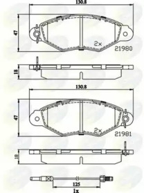 Комплект тормозных колодок COMLINE CBP2485