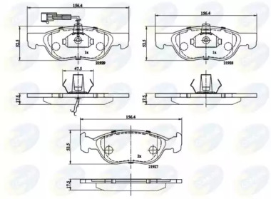 Комплект тормозных колодок COMLINE CBP1477